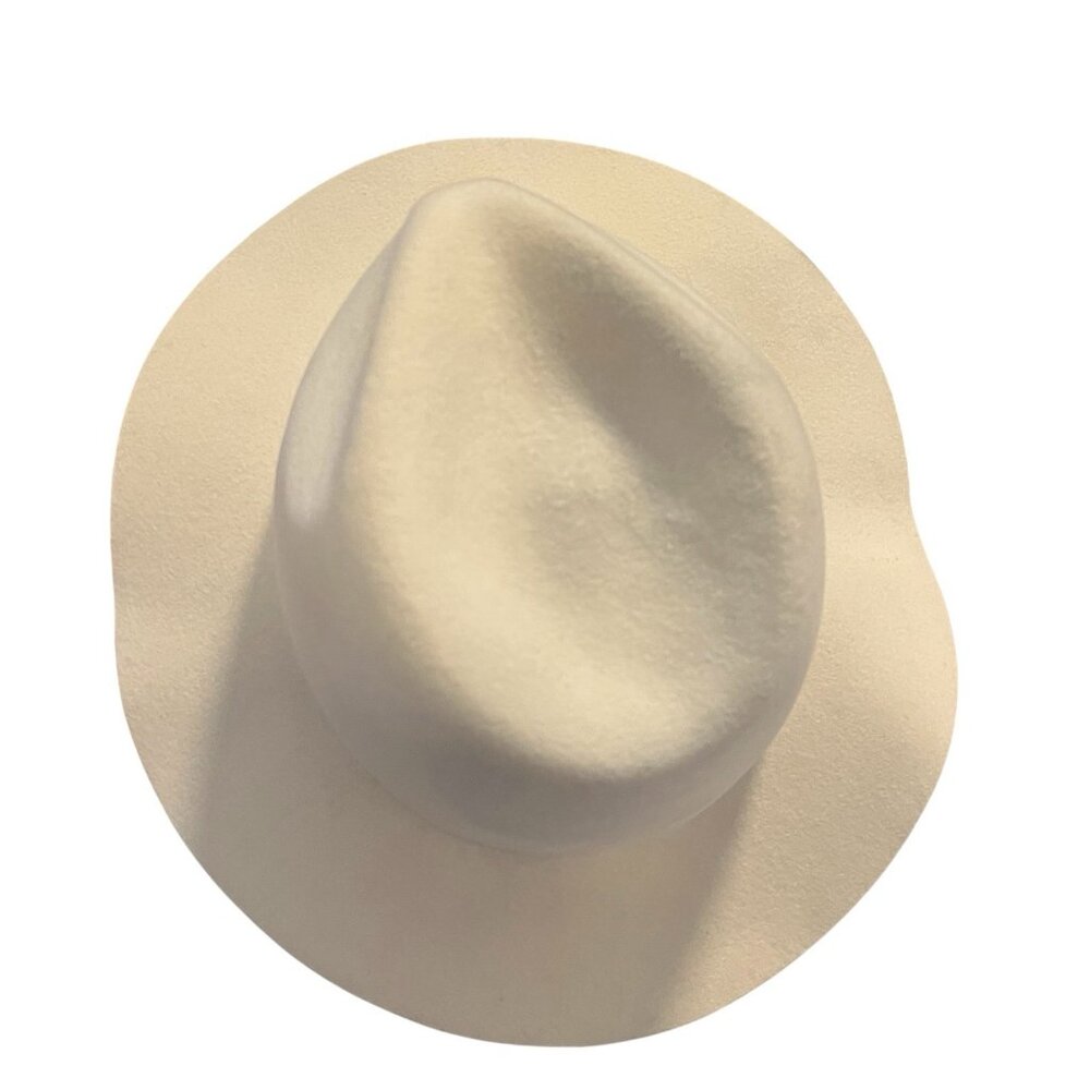 Anthropologie Women’s Fedora Hat 100% Wool Beige One Size - Picture 8 of 9